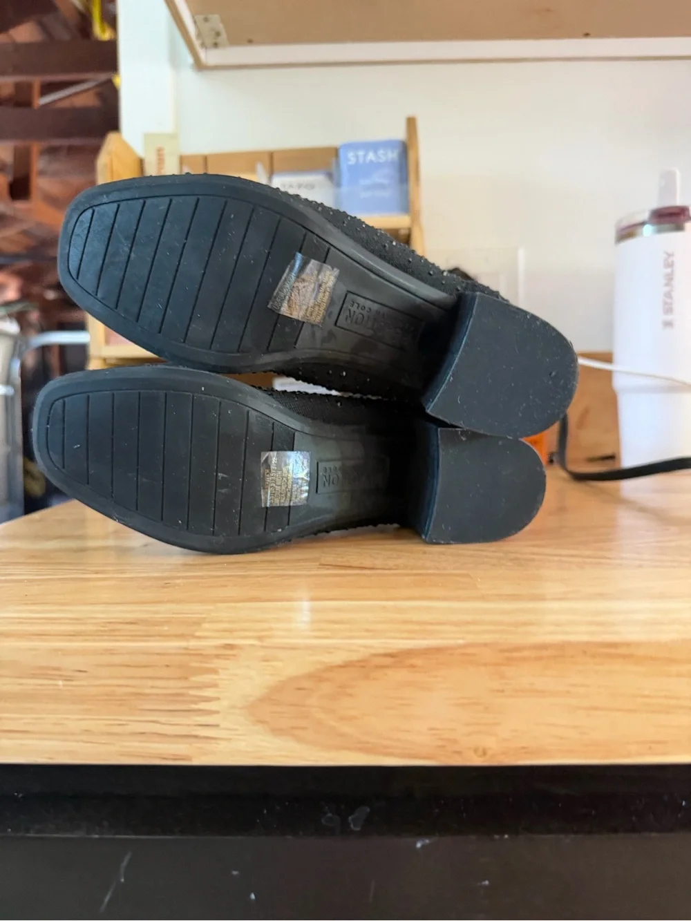 Reaction Kenneth Cole Black Crystal Knit Sock Booties